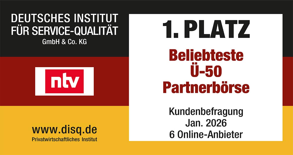 1. Platz: Beliebteste Ü50 Partnerbörse